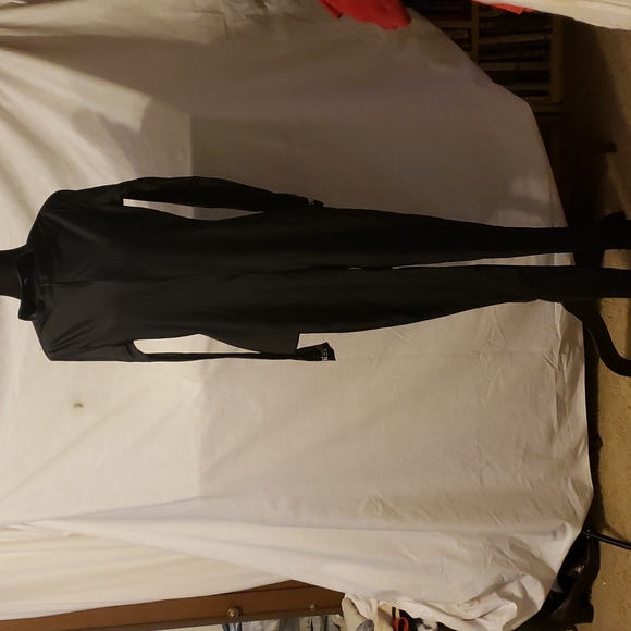 Black stretch 1 piece jumpsuit - Picture 6 of 8